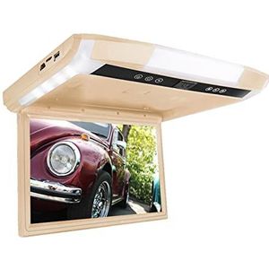 12.1 Inch Autodak Monitor TFT Flip Down Screen Overhead Multimedia Speler Plafond Dak Mount Display Ingebouwde Fm-zender Achterbankmonitor(12.1 inch beige)