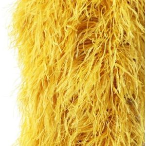 2m 6-30ply dikte natuurlijke struisvogelveren boa's geschikt voor carnaval rok decoratie sjaal pluizig zachte veren-gouden-4ply