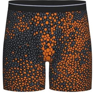 GRatka Boxer slips, heren onderbroek boxer shorts been boxer slips grappig nieuwigheid ondergoed, oranje en grijs Shagreen, zoals afgebeeld, XL