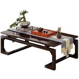 Rechthoekige meditatietafel Natuurlijke houten vloertafels Japanse lage tafel Rustieke theetafel Salontafel voor woonkamerbalkon