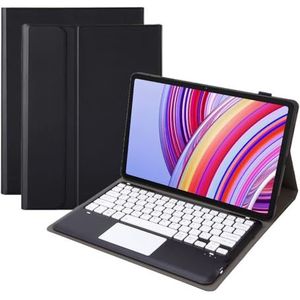 Toetsenbordhoes Voor Redmi Pad Pro 12,1 Inch, Afneembaar Bluetooth Draadloos Trackpadtoetsenbord En Slanke PU-Standaardcover,zwart
