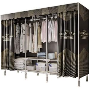 Draagbare kledingkast Staal bespaart ruimte Kasten voor het ophangen van kleding 51in/59 in/67 in/75in Garderobekast Grote kast