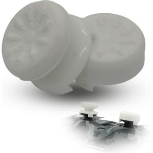 MatoSan 2 x verhoogd controller-opzetstuk, 7 mm en 11 mm precisiedoppen voor betere grip, gaming-accessoires voor moderne gamecontroller, stickbescherming en aim-ondersteuning (wit)
