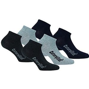 Caterpillar 6 paar herensokken Sneaker van zacht katoen bij de enkel verkrijgbaar in verschillende kleuren en maten (Multicolor, 39-42)