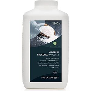 Weltecke Basisch badzout, 2.800 g, basisbad voor ontgifting en ontzuring, made in Germany, 100% veganistische huidverzorging, perfect voor een volledig bad, zitbad, voetbad of handbad,