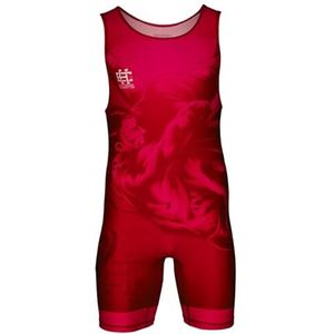 Extreme Hobby - worstelpak voor heren WRESTLING – professioneel wedstrijdpak, worstelkleding, singlet voor mannen, kleur: rood, maat: S