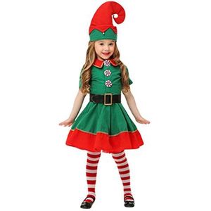 U/A Unisex Volwassenen Kinderen Elf Fancy Dress Kerstkostuum met Hoeden Xmas Dressing Up Outfits (Vrouwelijk, 110)