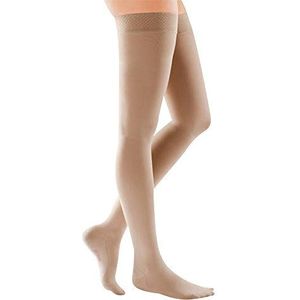 Compressie kousen Mediven Comfort - Ag Dij-Lengte kousen/KKL1/ (VII) / Caramel/Open Tip/kort/Motief Noppenhaftband
