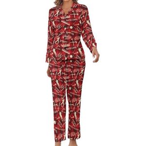 Lumberjack And Woodsman Symbols damespyjama-set bedrukte pyjama set nachtkleding pyjama loungewear sets S