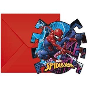 Spiderman Team Up 6 uitnodigingskaarten
