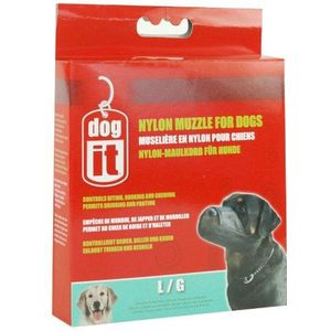 Dogit Nylon hond snuit, zwart, groot/7,3-inch