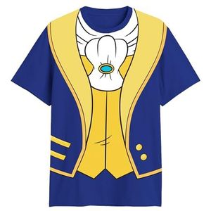 Disney Belle en het beest Prins Kostuum T-shirt, Marineblauw, X-Large