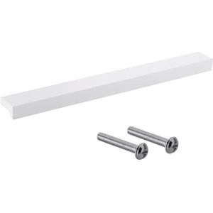 Gedotec Meubelgrepen van aluminium | 1 stuk deurgrepen voor kasten - mat wit incl. bevestigingsmateriaal | ANGLE 0077 | LA: 416 mm | handgrepen voor keukenkasten kastgrepen grepen meubels