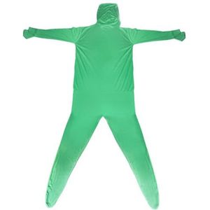 NovelGoal Lichaam met onzichtbaar effect, groen scherm, pak, foto volwassene strak pak, comfortabel videopak, uniseks, elastaan, stretch, volwassen kostuum voor kostuumfeest (groen, 190 cm)