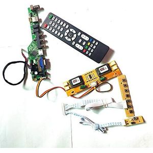 Voor QD17EL07 Rev.09/11/12 TV53 controller board VGA HDMI AV USB RF lcd scherm 4CCFL 30Pin LVDS Remote+Inverter toetsenbord DIY kit (QD17EL07 Rev.12)