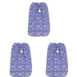3 Set van Kids Kapsel Cape Cover Professional voor Salon Perming Verven Herten Print, 120x80 cm
