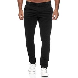 Tazzio 19530 chino slim fit chinobroek voor heren, stoffen broek voor heren, stretch, zwart, 31W / 32L