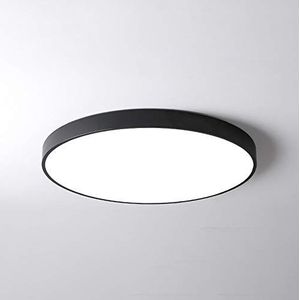 PUCHIKA LED plafondlamp ultradunne plafondlamp bureaulamp rond woonkamer kinderkamer lampen 40cm 24W zwart [energieklasse F]