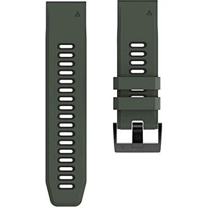 2 6 mm 22mm 20mm QuickFit-band compatibel met Garmin Epix Fenix ​​7 7x 7s Solar 6 6x 6s Pro 5x 5s Plus/instinct 2 / Forerunner 945 Siliconen Band (Color : Army green black, Size : For Fenix 6X Pro
