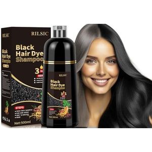 Haarkleurshampoo - Zwart - 3-in-1 Kleurshampoo - 500 ml