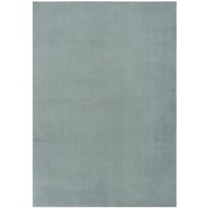 the carpet Relax Badmat, zacht, badmat, antislip onderkant, wasbaar tot 30 graden, superzacht, blauwe bontlook, 80 x 150 cm