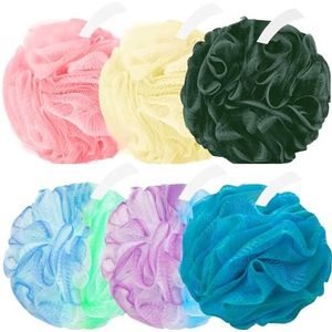 Amazerbst loofah, 6 Pack Douche loofah loofah Spons, 50g Bad Spons Body Scrubber voor Vrouwen en Mannen