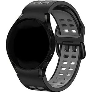 Strap-it Samsung Galaxy Watch 6 Classic 47mm sport square bandje (zwart/grijs)