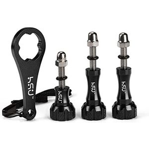 HSU Schroeven in Aluminium Legage voor Go Pro, Set van Schroeven voor Fotocamera d'Actie Hero 13/12/11/10/9/8/7/6/5/4/3 (Zwart)