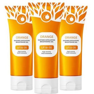 Orange Exfoliating Gel Lf16-35, 2025 Sinaasappel Enzym Hydraterende Gezichts-/Zuiverende Exfoliërende Peel Gel - Diepe Reiniging en Hydratatie voor Gezicht & Lichaam(3pack)