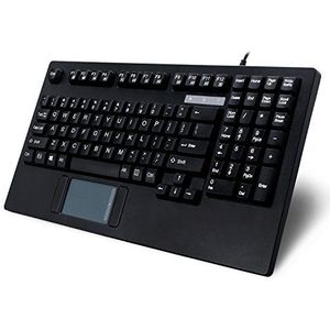 Adesso - AKB-425UB - Toetsenbord - Zwart - QWERTY met Touchpad, Membraan, USB, Multimedia-sneltoetsen