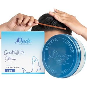 Dude Pomade - Strong Hold Hair Pomade voor Mannen - Natuurlijke Gel om je haar te stylen - Watergedragen & Licht Geurend - voor alle haartypes - 4oz