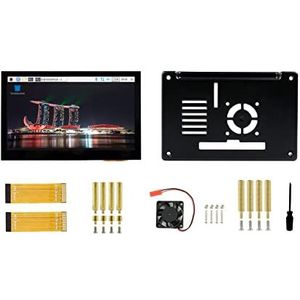 4.3inch DSI LCD with Case Capacitive Touch Display IPS Screen 800×480 Resolution Wide Angle Monitor for Raspberry Pi 4B, Supports Ubuntu/Kali / WIN10 IoT