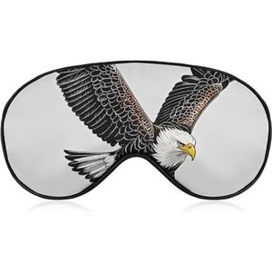 Sketch of Bald Eagle Duikmasker, licht blokkerend oogmasker, comfortabel en zacht, oogbedekking met elastiek, geschikt voor mannen en vrouwen, geschikt voor reizen en slapen