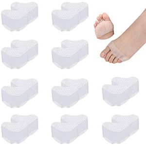 10 paar zachte gelbal van voetkussentjes Ademend en zacht gel-voorvoetkussen Ondersteuning Soft Gel Voetkussen Verlichting van pijn in de middenvoet Gel Voorvoet Pads Voet Pads