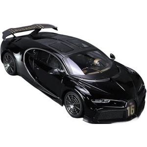 legering auto model speelgoed Voor Bugatti 1/18 Simulatie Legering Speelgoed Model Auto Spuitgieten Metaal met Geluid Voertuig Decoraties Speelgoed Gift Collectie (Color : Black)