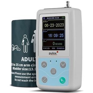 Pulox ABDM-50 Ambulante Bloeddrukmeter - Automatische langdurige Bloeddrukmeting tot 24 uur - Incl. Accessoires en PC-Software