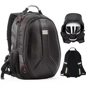 HYC00 Motorrugzak Heren Vrouwen Motorhelm Rugzakken Helmrugzak voor Motorfiets Rugzak Helm,Basketbalrugzak with Shoes Compartments Motorhelm Rugtas Rugzak Waterdicht Motorfiets Reizen Backpack,Swart L