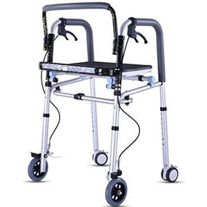 Multifunctionele rollator met 4 wielen en zitje Lichtgewicht opvouwbare mobiliteit Rollator voor senioren en volwassenen Decoration