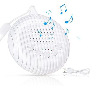 URAQT White Noise Machine, Wit Ruis Machine met 10 Natuurlijke Rustgevende Geluiden en Geheugenfunctie, Sleep Sound Machine Slaaphulp Witte Geluidsmachine Draagbare Geluidsmachine voor Baby, Kinderen, Volwassenen
