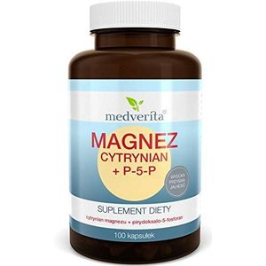 MEDVERITA Magnesium Citraat + P-5-P | Verbetert de concentratie | Ondersteunt het metabolisme