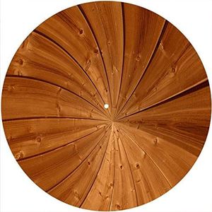 Slipmats Slipmat vilt voor elke 12"" LP DJ vinyl draaitafel platenspeler aangepaste afbeelding - Spiral Wood