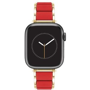 Anne Klein Siliconen modieuze armband voor Apple Watch, veilig, verstelbaar, Apple Watch reservebandje, past op de meeste polsen, rood, Rood