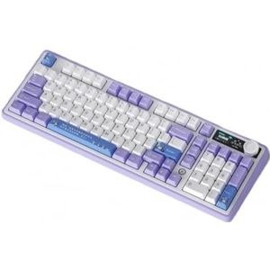 QPSJXN Azajj AK980 Draadloos mechanisch toetsenbord, Koreaanse versie, drie modi, bluetooth, aanpasbaar kleurenscherm voor games (Silent Shaft ZBL)