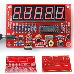 Chesoon Frequentieteller Board Digitaal LED Display Crystal Oscillator en Frequentiemeting 1-50 MHz met programmeerbare frequentie-instellingen en hoge precisie