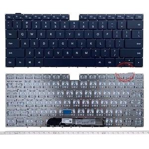 US Keyboard Backlit For Huawei for KLVD-WFH9 HLY-WX9XX Boh-WAP9HNR Laptop English(Without Backlight)