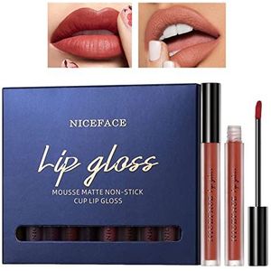 Lipgloss Set - 10 STUKS Langdurige Kleur Lipgloss Set Fluwelen Lipgloss Collectie,Lipgloss met anti-aanbaklaag voor dames en meisjes, cadeauset voor Valentijnsdag Yuab