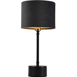 Tafellamp Deventer 39xØ18 cm E14 zwart koper en grijs