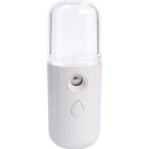 Luchtbevochtiger Spray Water Refill Meter Opladen Handheld Gezichtsstoommeter Draagbare Oogbevochtiger Gezichtsbevochtiger Mini(White)