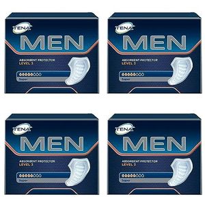 TENA voor mannen Level 3 Guard voor mannen, super absorptievermogen incontinentiebeschermer (4 Pack van 64 Count)