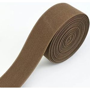 5 meter 10-50 mm elastische banden voor broeken taille rubberen band stretch singels tapes riem DIY ondergoed kleding naaien accessoires-koffie-25 mm-5 meter